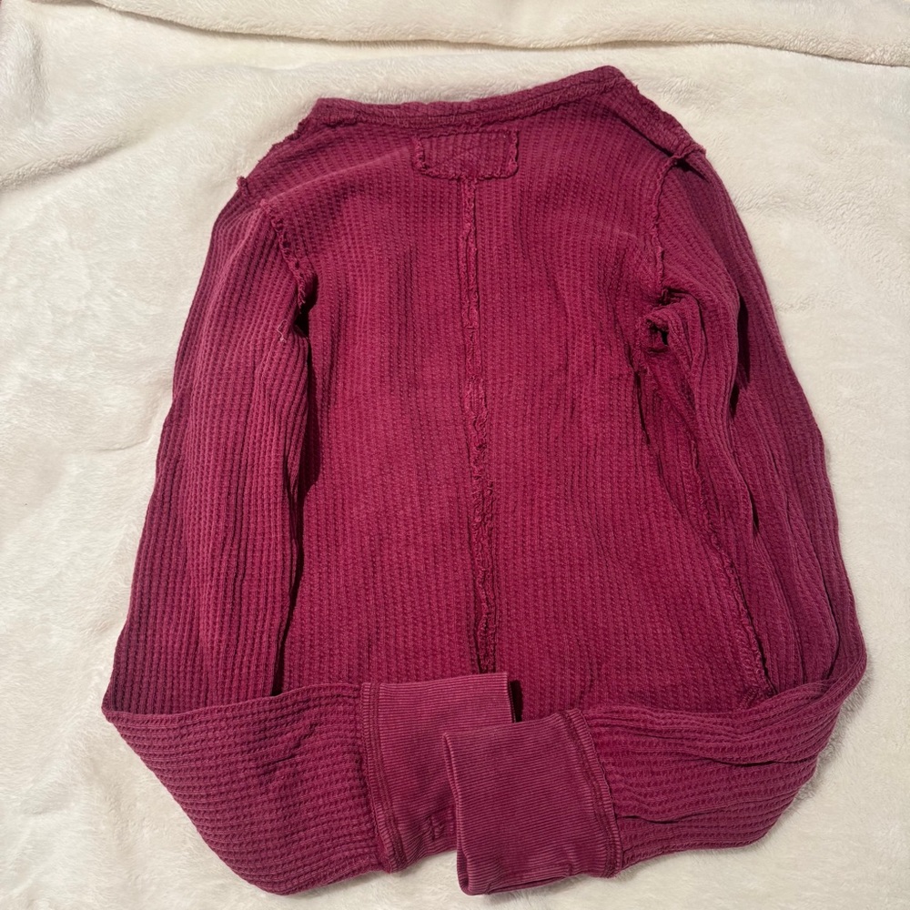 FREE PEOPLE WAFFLE LONG SLEEVE - Picture 2 of 3